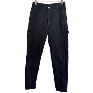 Brandy Melville John Galt Carpenter Cargo Utility Black Canvas Pants Size Medium
